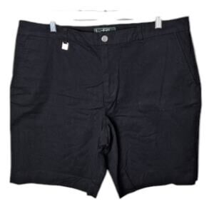 Lauren Ralph Lauren Active Women 14 Black Flat Front Stretch Cotton Inseam 8.5"